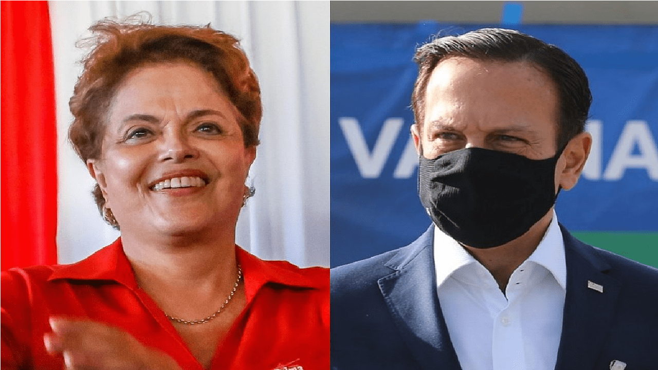 Pensando nas eleições de 2022, Dilma recusa convite de Doria para ser vacinada