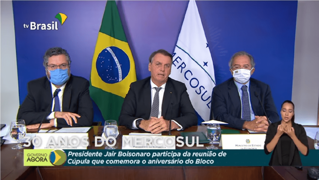 Presidente Bolsonaro discursa em 30º aniversário do Mercosul
