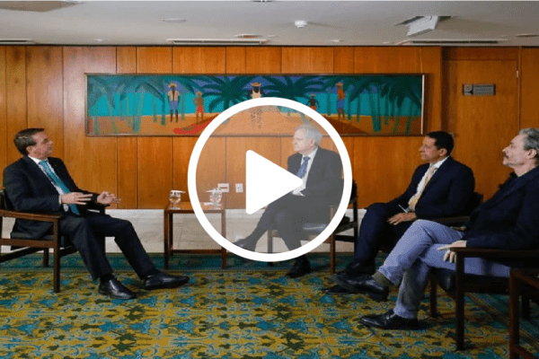 Presidente Bolsonaro concede entrevista ao programa Direto ao Ponto da Jovem Pan